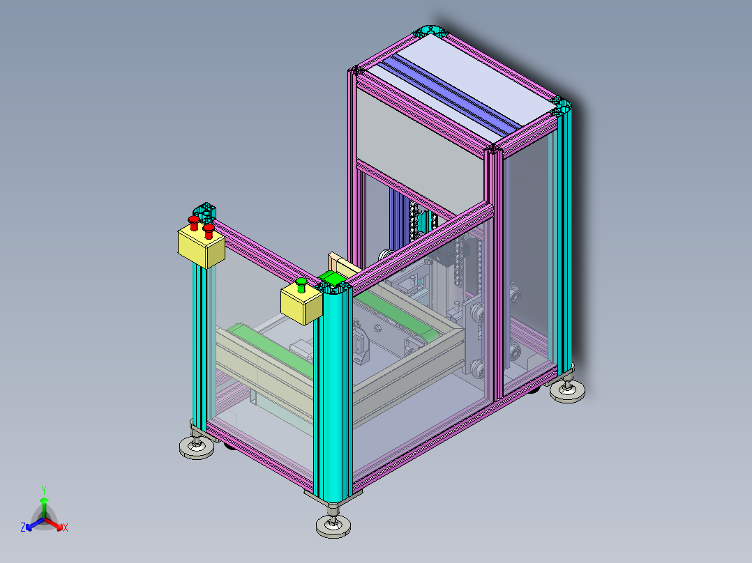 流水线托盘升降机正等轴测图