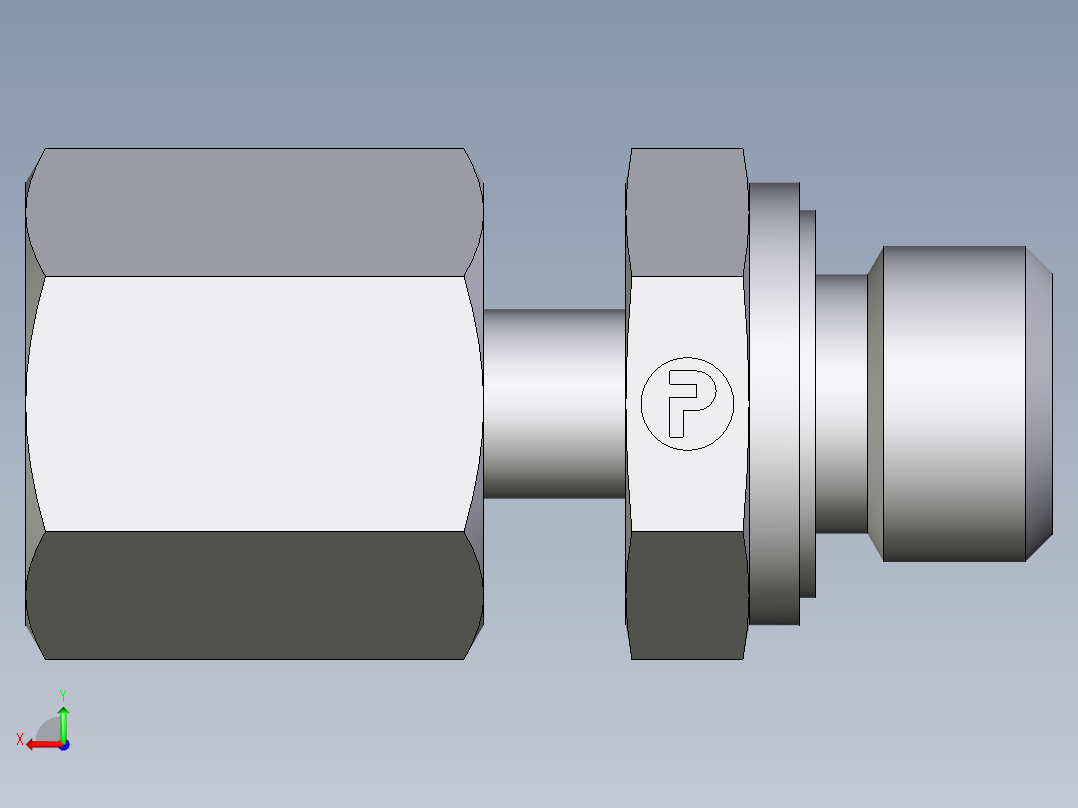 卡套式工业通用硬管接头EO_Standpipe_connector_EVGE06LMEDCF后视图
