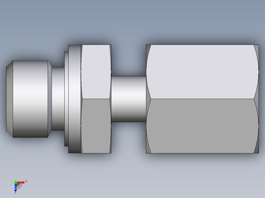 卡套式工业通用硬管接头EO_Standpipe_connector_EVGE06LMEDCF俯视图