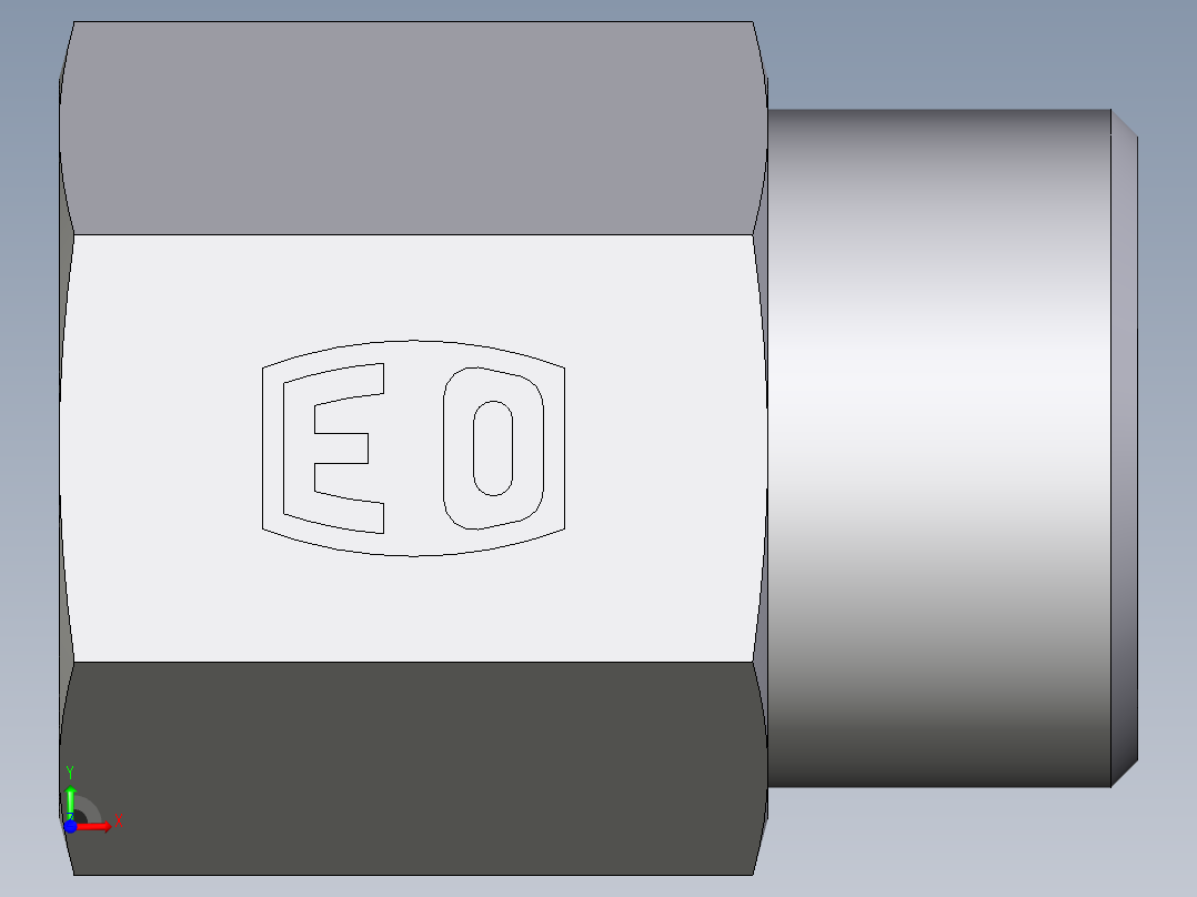 卡套式工业通用硬管接头EO_Swivel_connector_GAI15LMCFX前视图