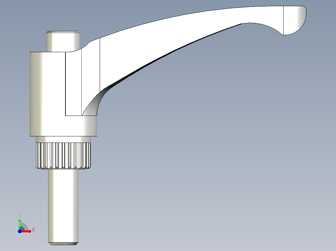 人體工學型把手(公牙)ERX-P-3D多系列多零件图纸模型前视图