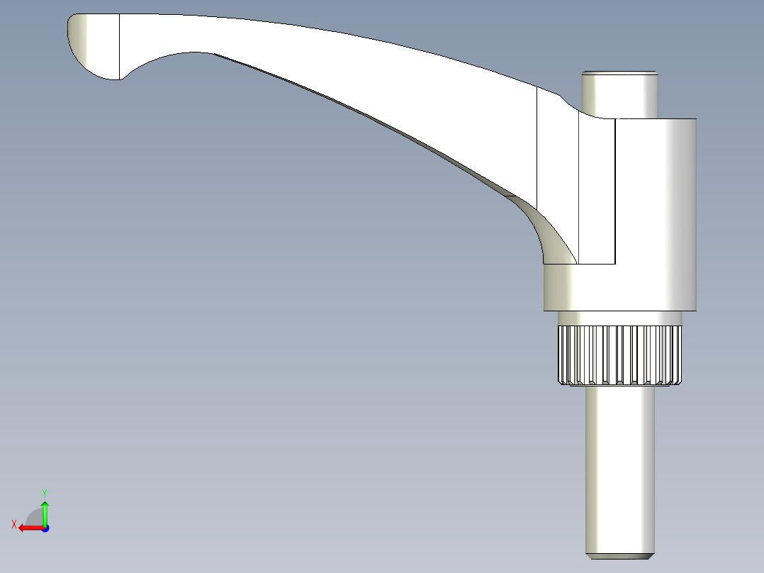 人體工學型把手(公牙)ERX-P-3D多系列多零件图纸模型后视图