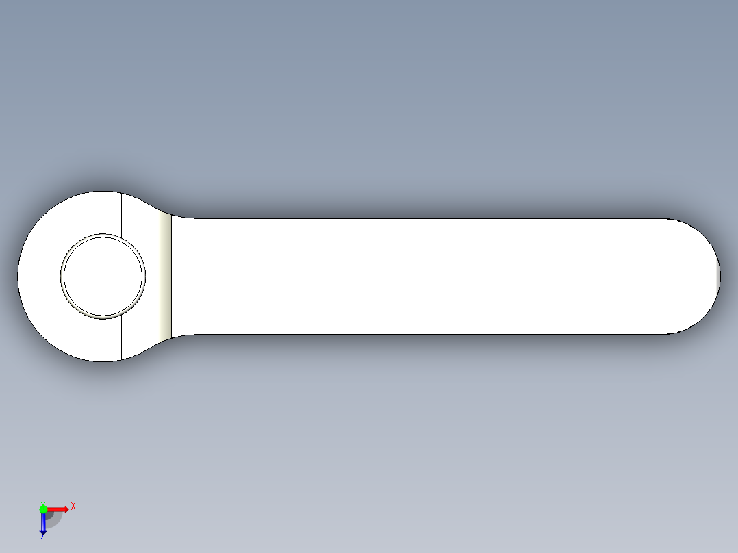 人體工學型把手(公牙)ERX-P-3D多系列多零件图纸模型俯视图