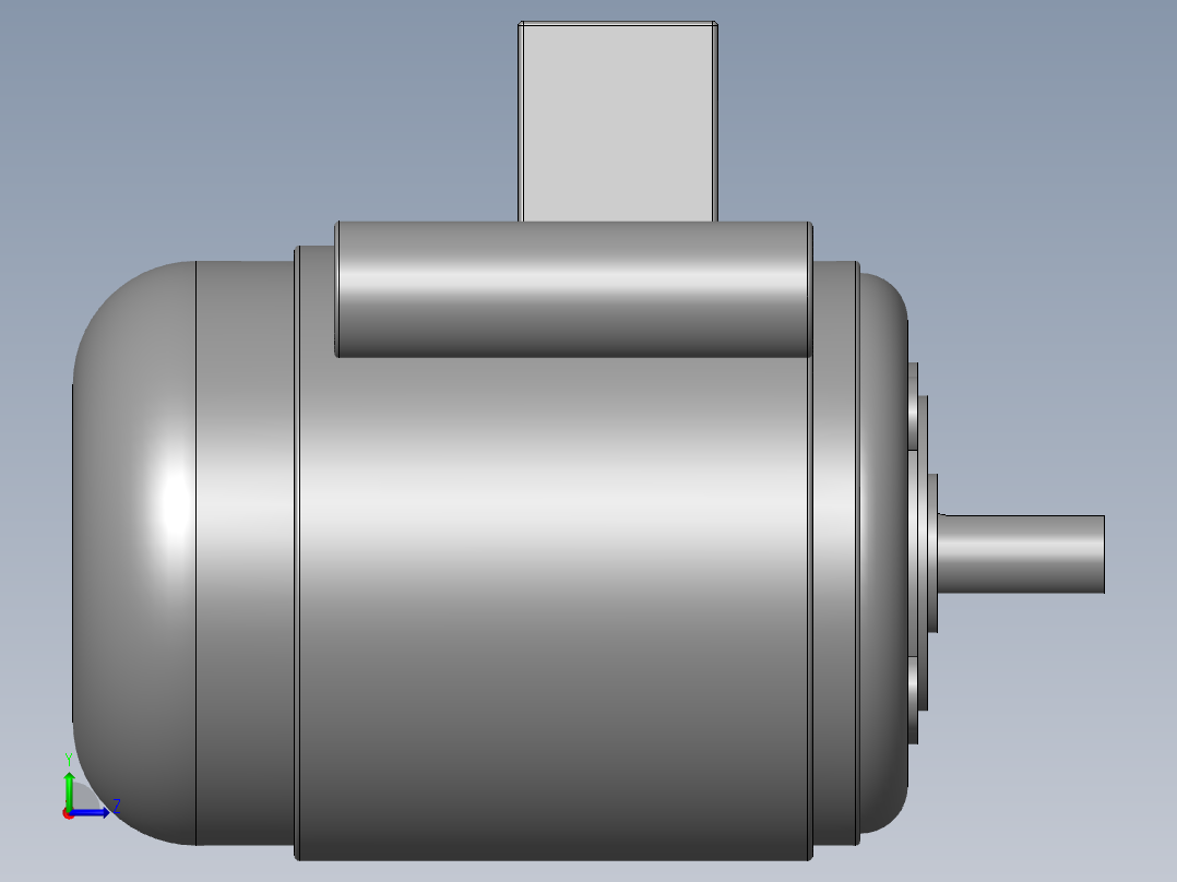 异步电机DJ_YS系列(IP44)_IMB14型_YS-90S-6左视图