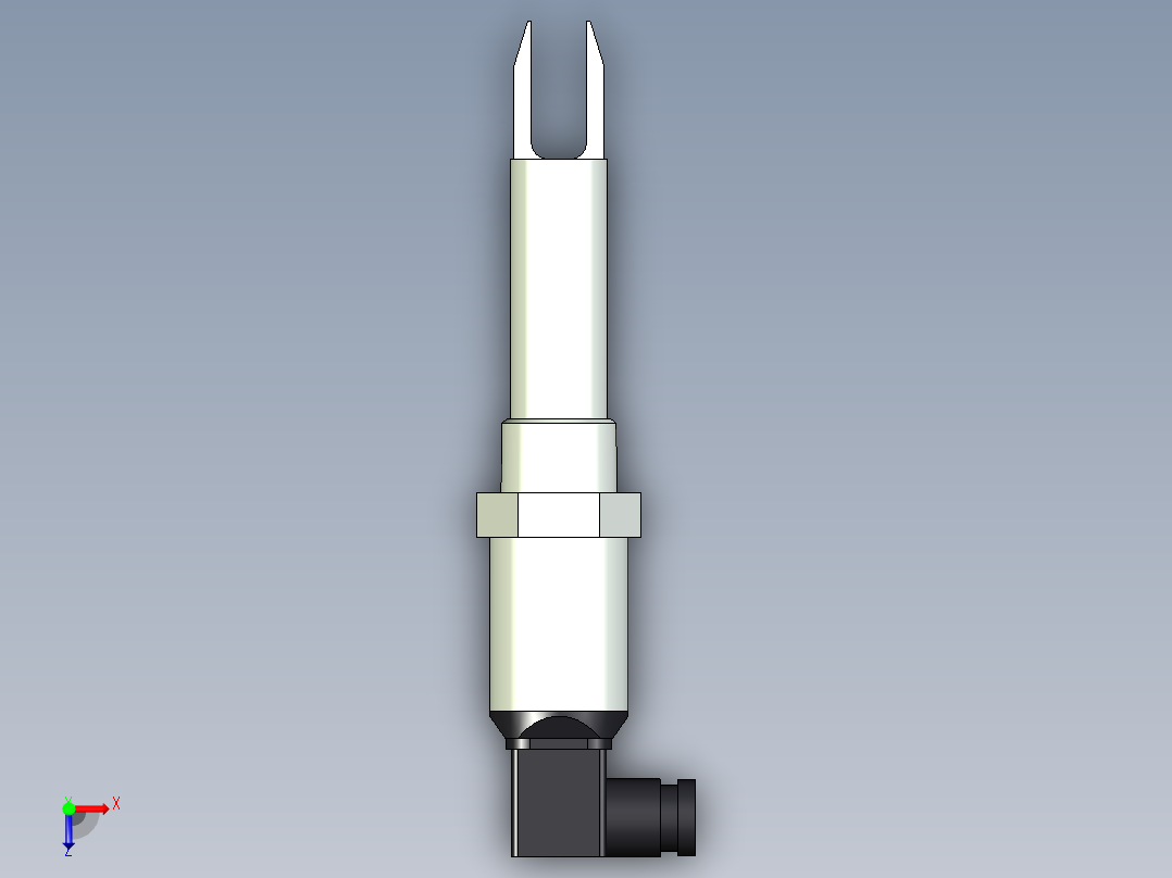 超声波设备H-125mm-4.92in-SS-OUTPUT-3-wire-PNP-NPN-DIN-CONNECTOR-NPT-THREAD俯视图