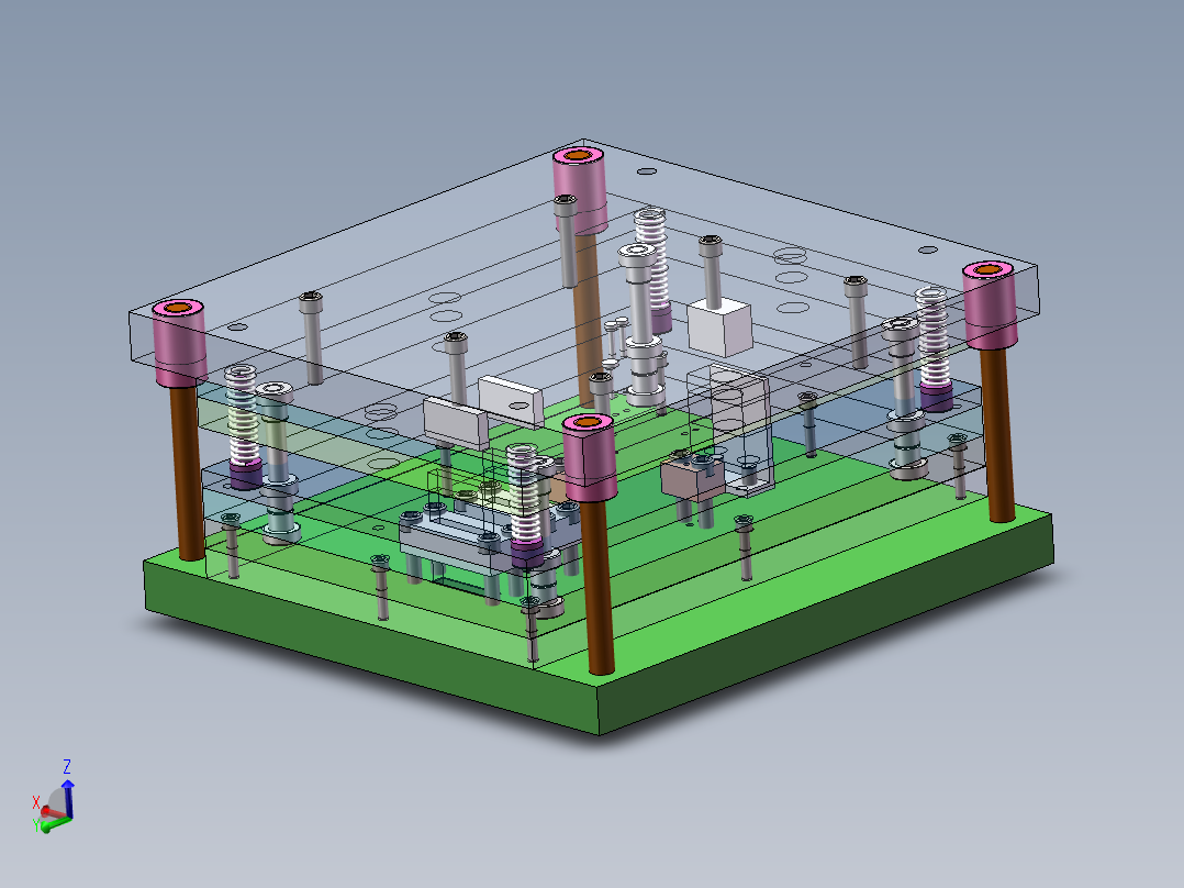 Q260-支撑板冷冲压模具的设计（级进模）【三维SolidWorks】