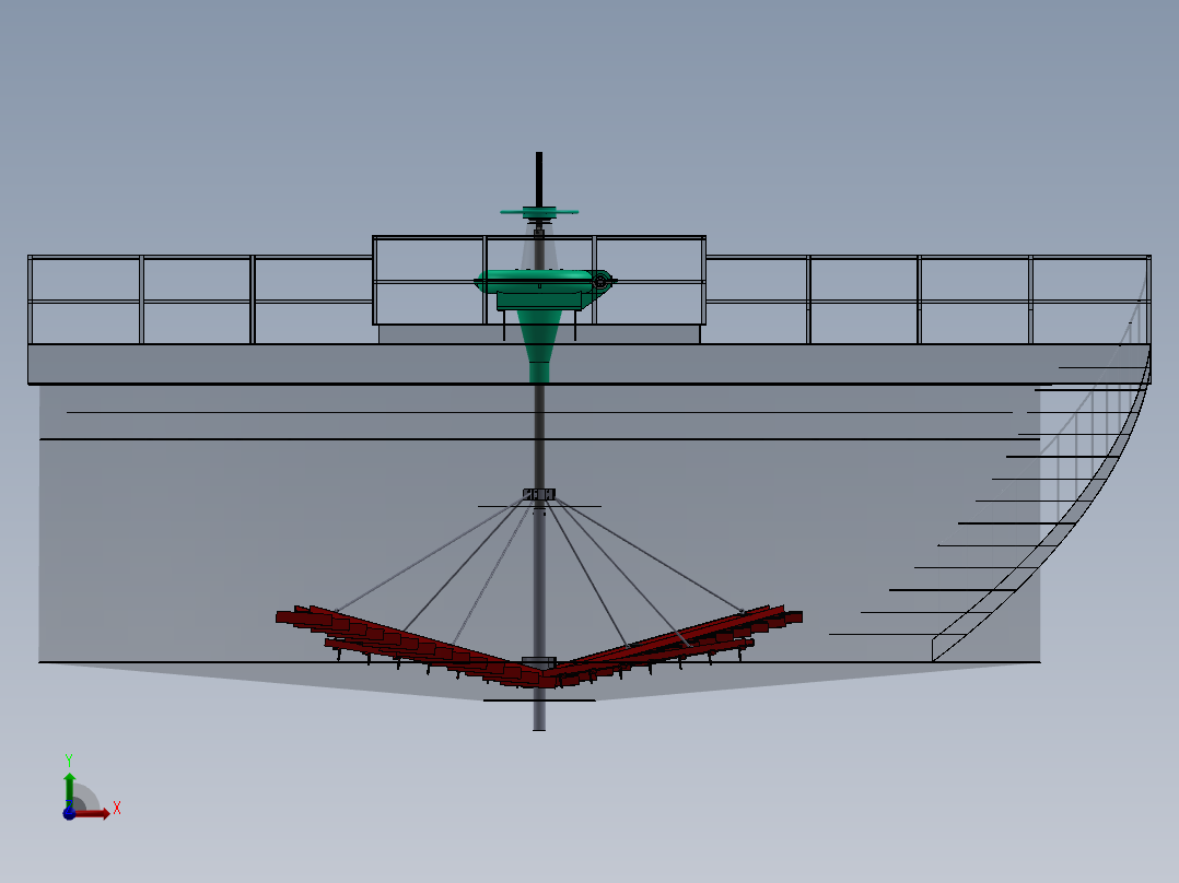 中心传动刮泥机（增稠剂）前视图