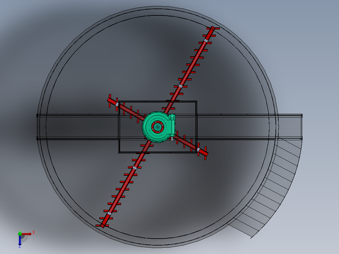 中心传动刮泥机（增稠剂）俯视图