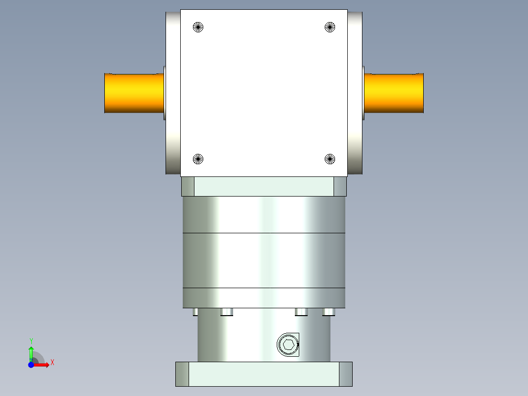 换向器PW170双轴 PLF160-L1 35-114.3-200-M12.stp前视图