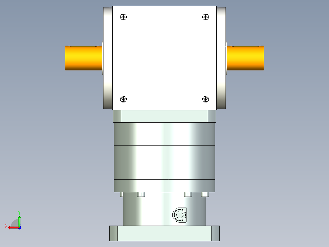 换向器PW170双轴 PLF160-L1 35-114.3-200-M12.stp后视图