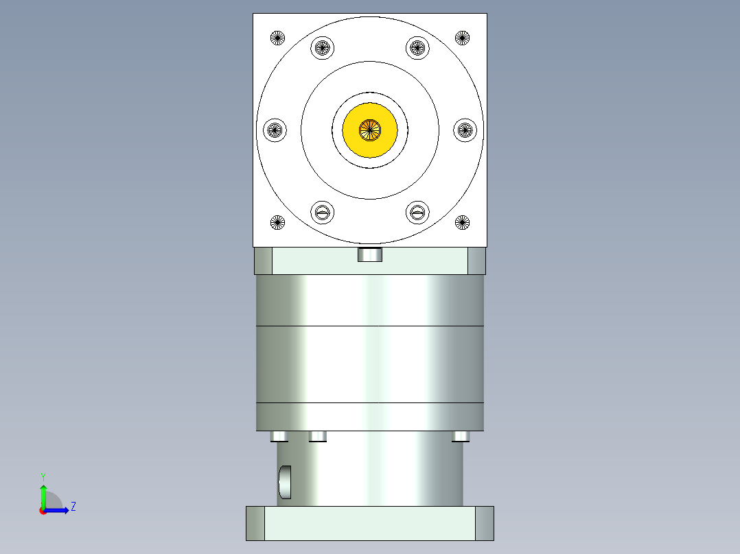 换向器PW170双轴 PLF160-L1 35-114.3-200-M12.stp左视图