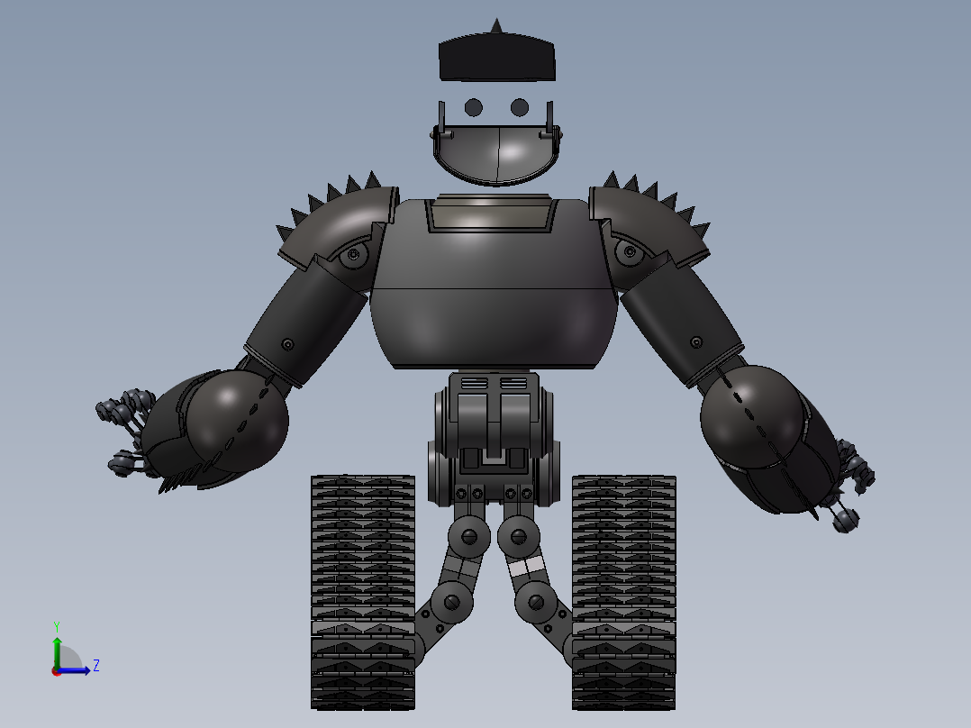 履带机器人模型左视图