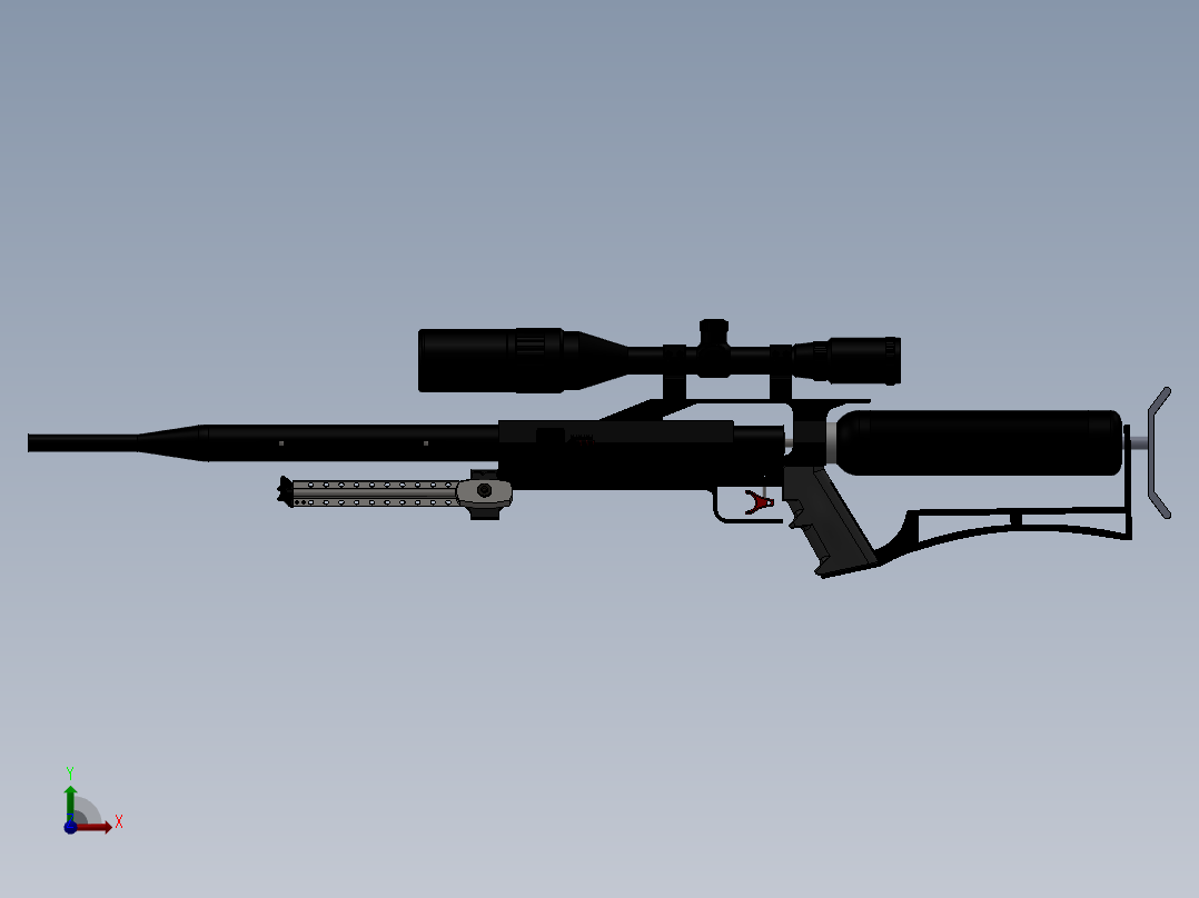 红色秃鹰空军气枪气步枪前视图