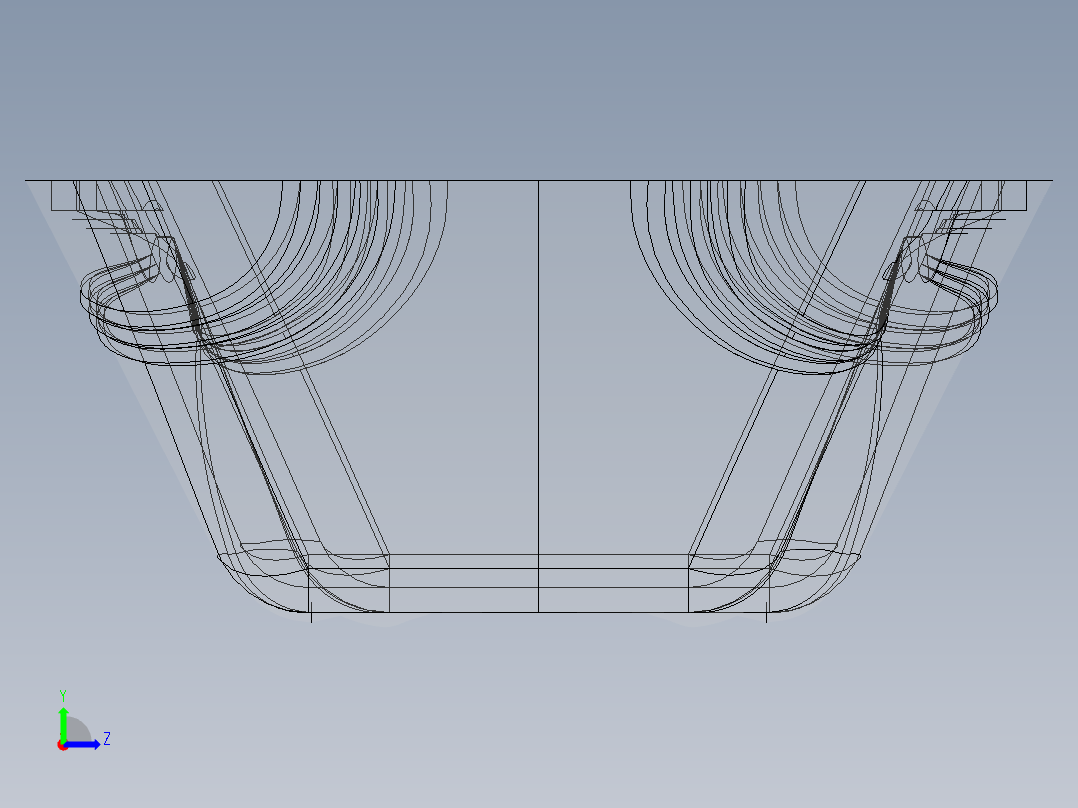 艺术玻璃盘左视图