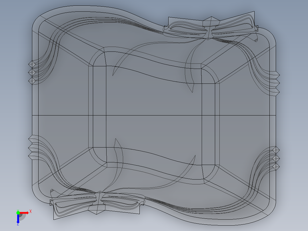 艺术玻璃盘俯视图