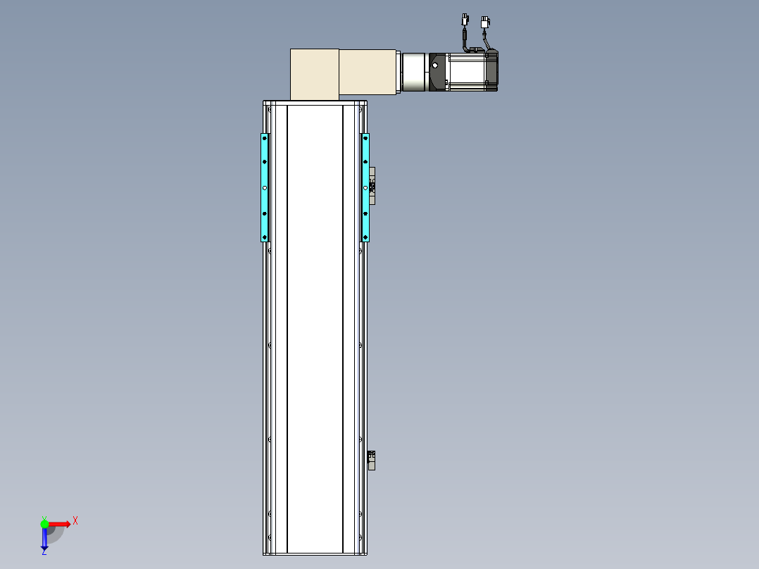 同步带滑台-半封闭B22-L100-C-S550-R-P75-D3-N5俯视图