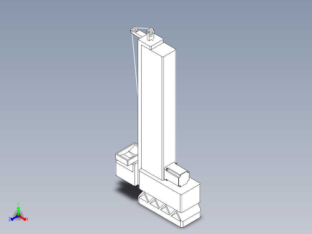高处升降输送正等轴测图