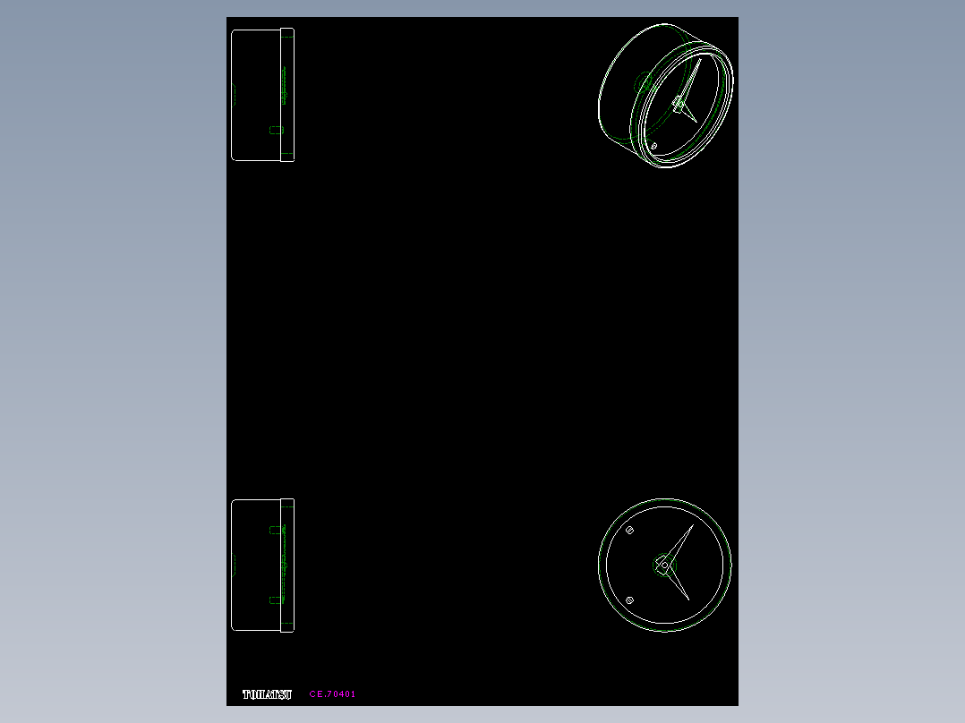 重力指示器GA11,GA12-2D多系列多零件图纸模型