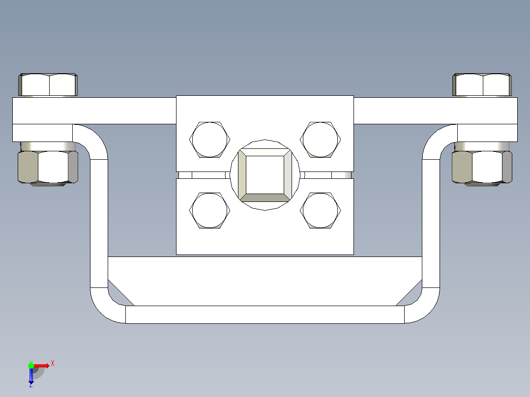 TD75型带式输送机螺旋拉紧装置 TD4D1俯视图