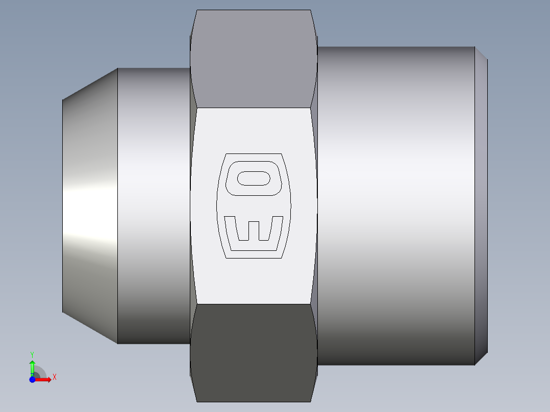 卡套式工业通用硬管接头EO_Weld_connector_AS20S71X前视图