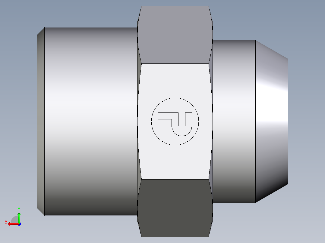 卡套式工业通用硬管接头EO_Weld_connector_AS20S71X后视图