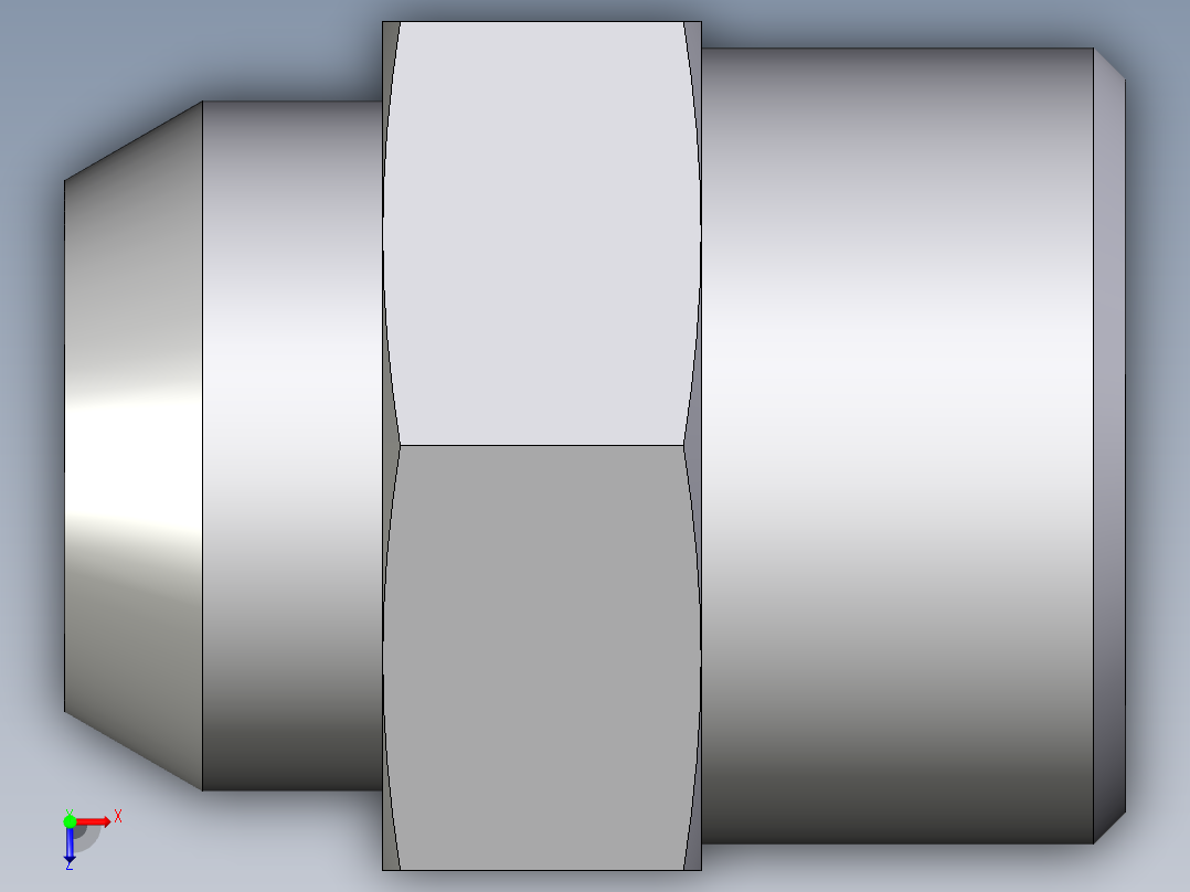 卡套式工业通用硬管接头EO_Weld_connector_AS20S71X俯视图