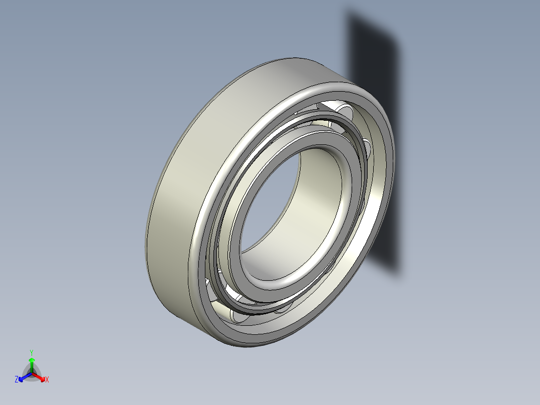 轴承-Bearing_20x40x10.stp正等轴测图