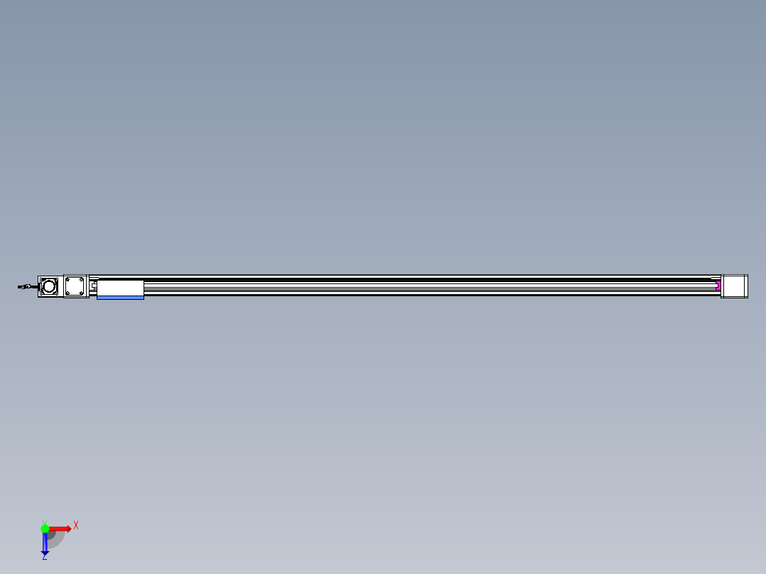 威洛博LB.GB同步带传动--欧规系列GB8-L96-S2200-BL-P40俯视图
