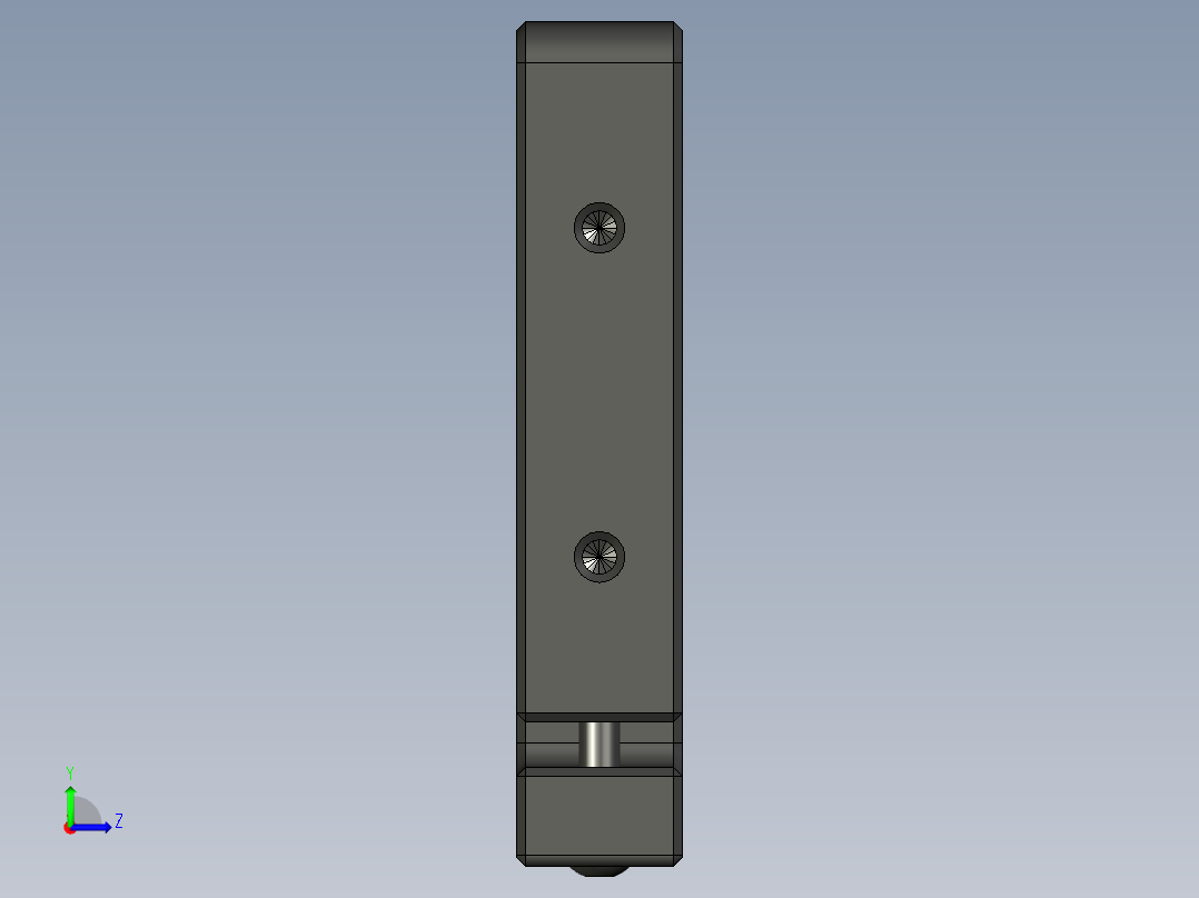 用于 65、69 和 71mm 直径主轴的夹具左视图