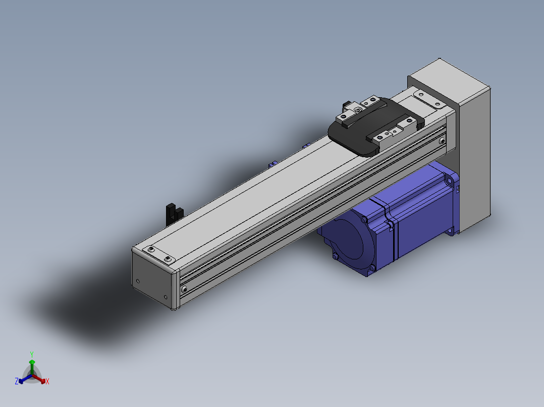 精密模组MY50-T10-200L-BM-P20B-C4-C正等轴测图