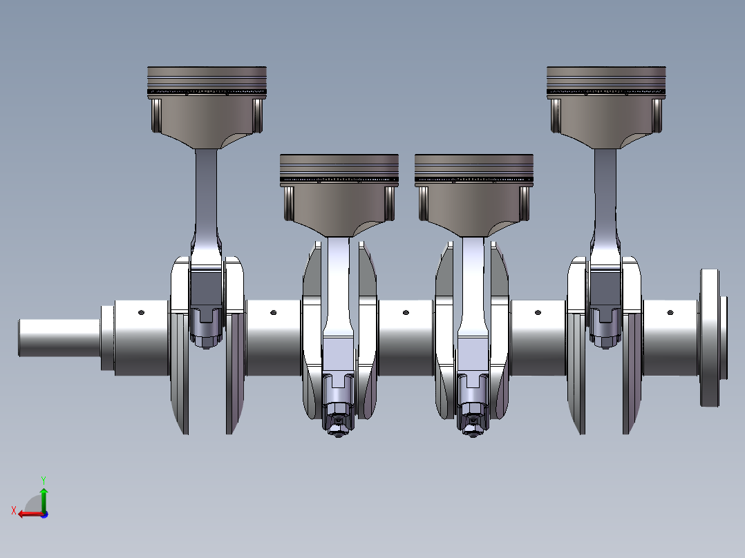 <span style='color: red'>发动机</span>活塞连杆传动机械模型