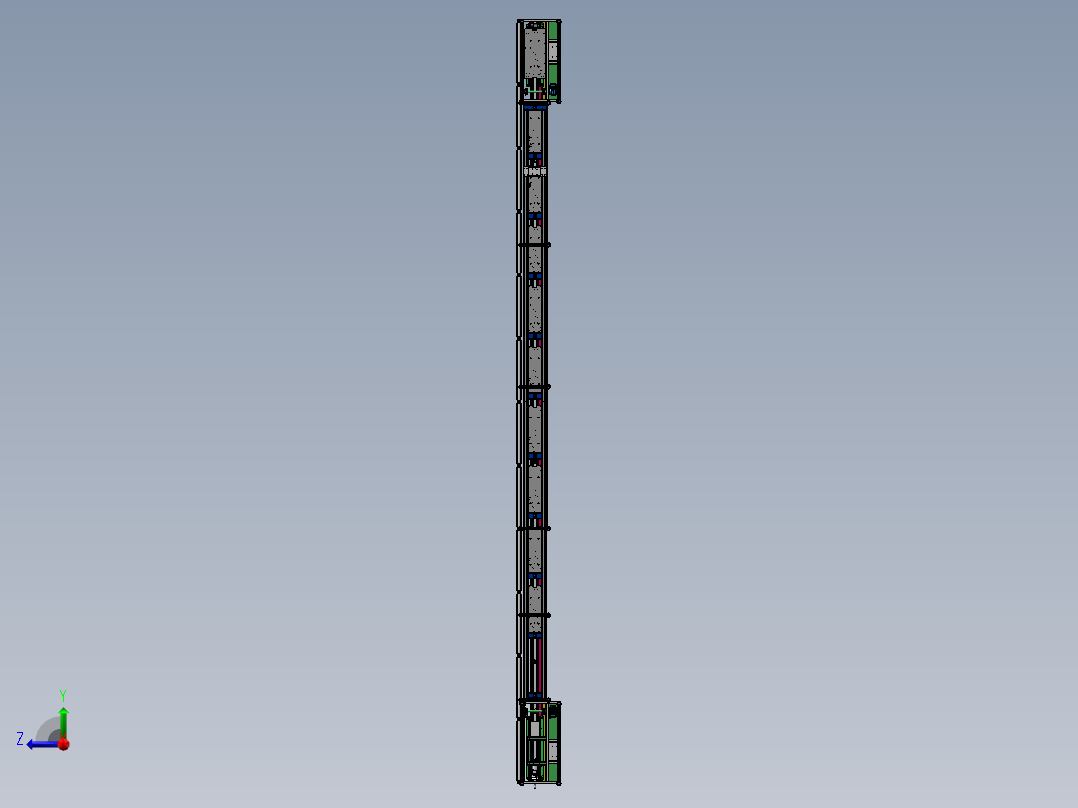 三倍速生产线sw18可编辑右视图