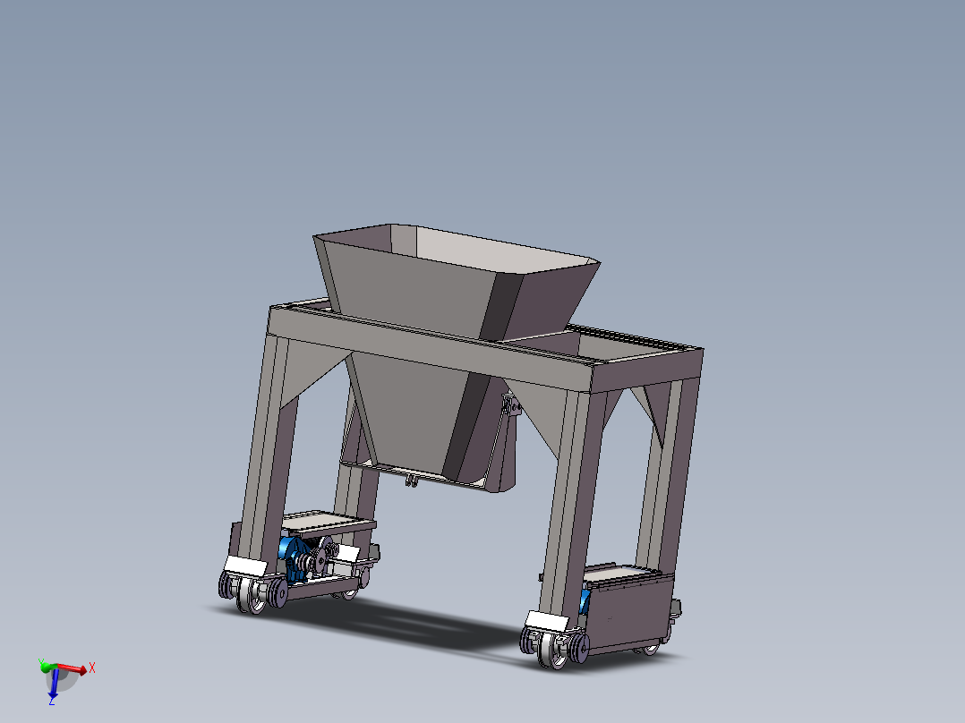 单下料斗小车sw16可编辑