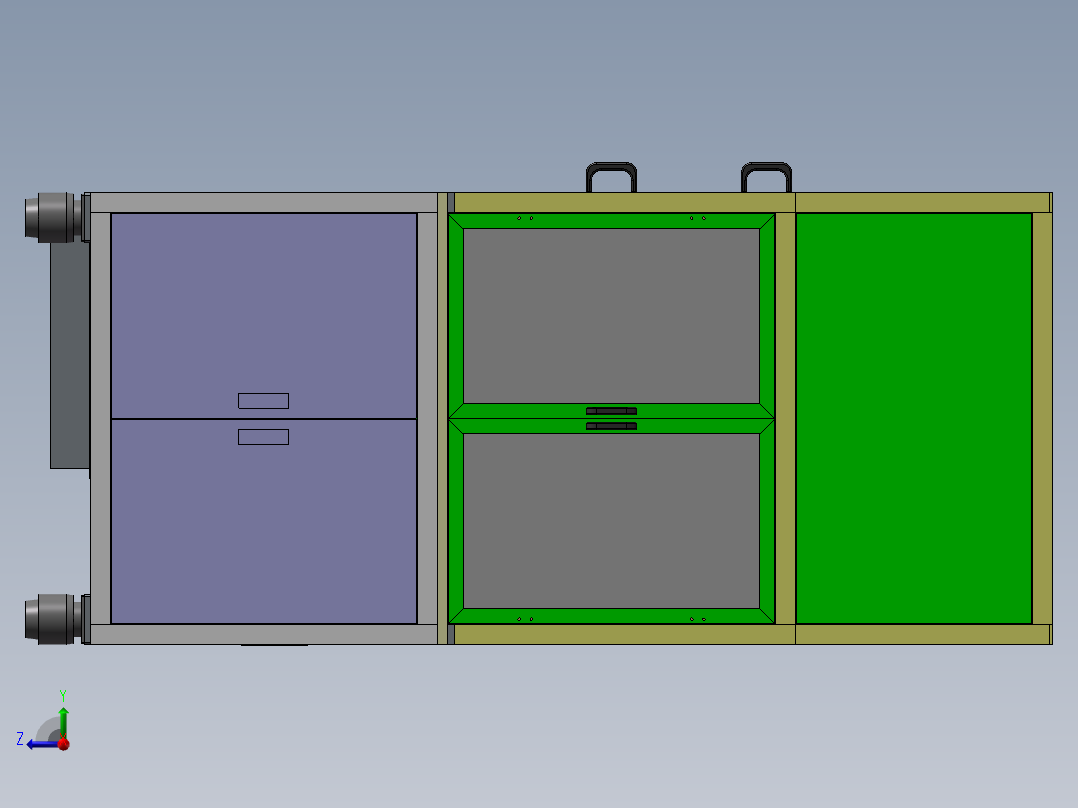 锂电池铝膜自动成型机右视图