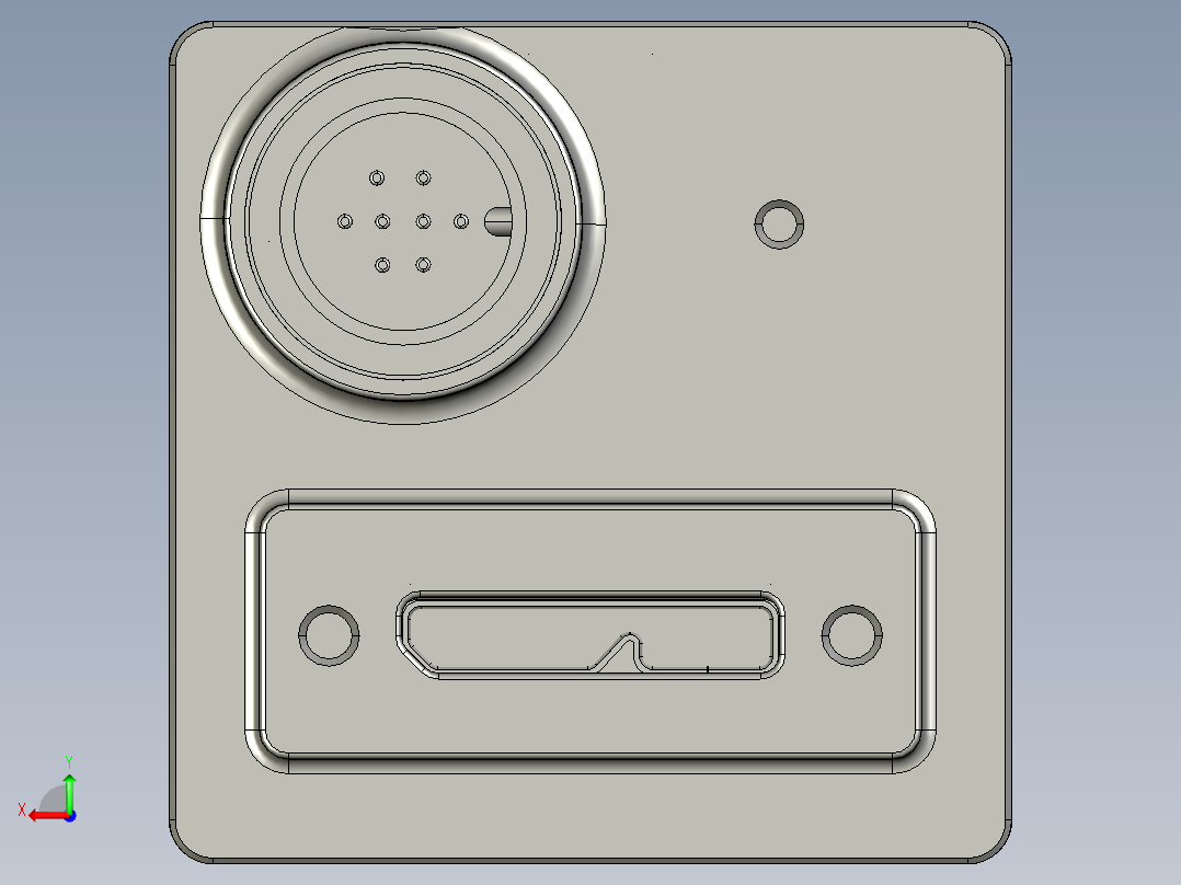 大恒相机镜头Daheng_MER2-W90(S90)_3D_Drawing多系列图纸后视图