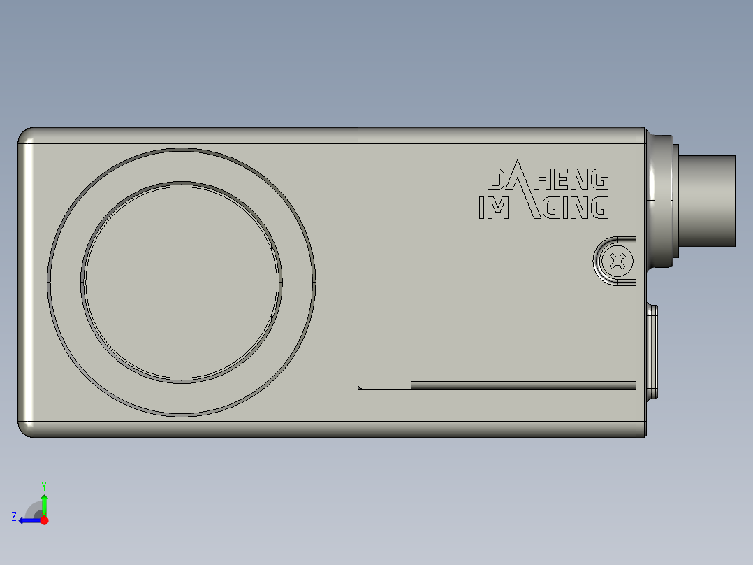 大恒相机镜头Daheng_MER2-W90(S90)_3D_Drawing多系列图纸右视图