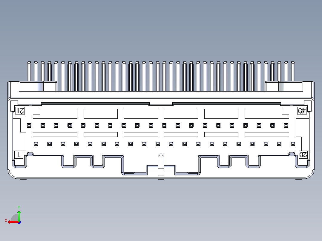 连接器AAUS01BP2-040K0220后视图