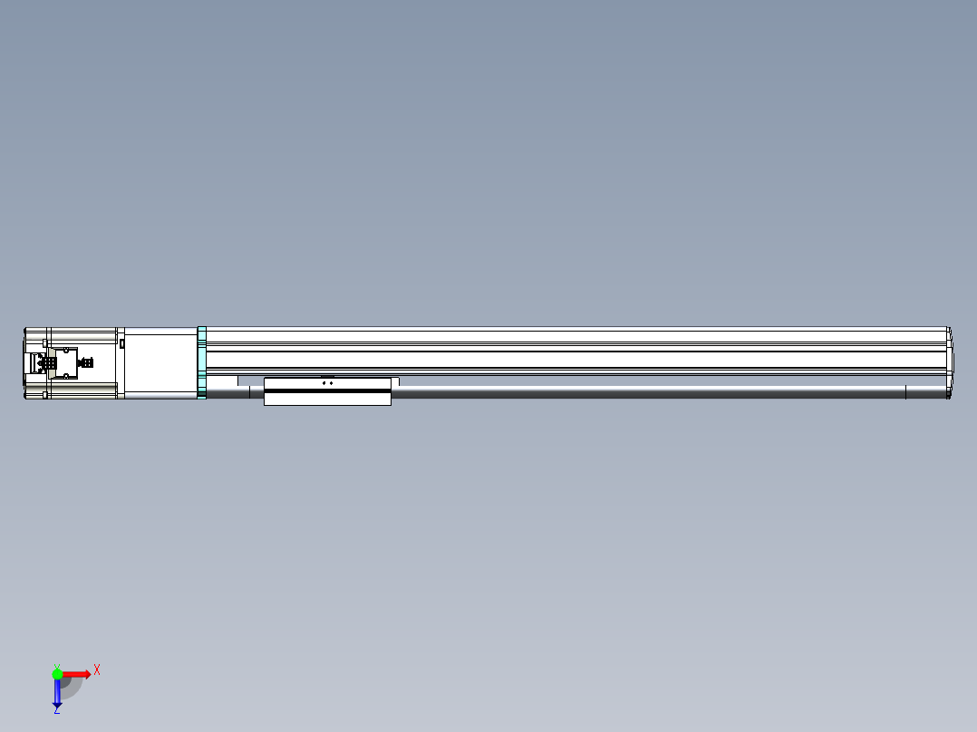 VF丝杆传动-一般环境VF14-Lxx-C-S550-BC-ZP75-C3俯视图