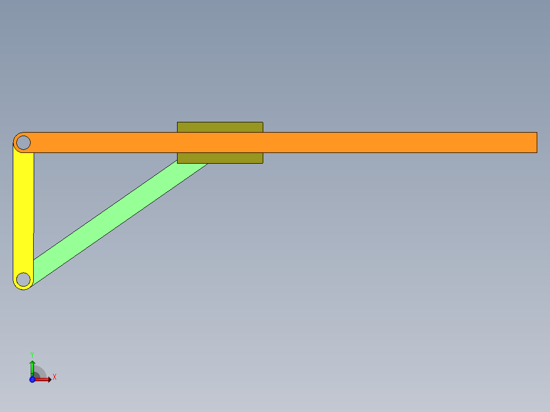 曲柄摇块机构前视图