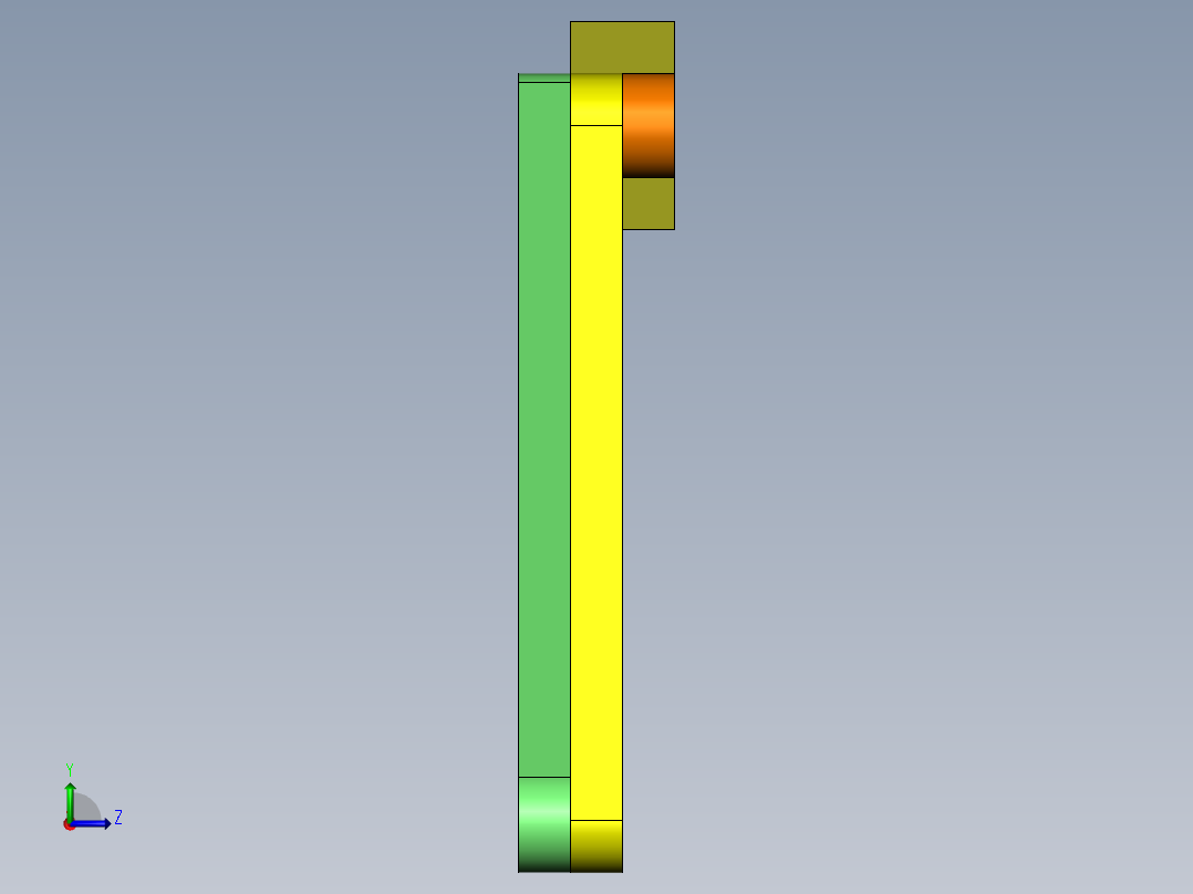 曲柄摇块机构左视图