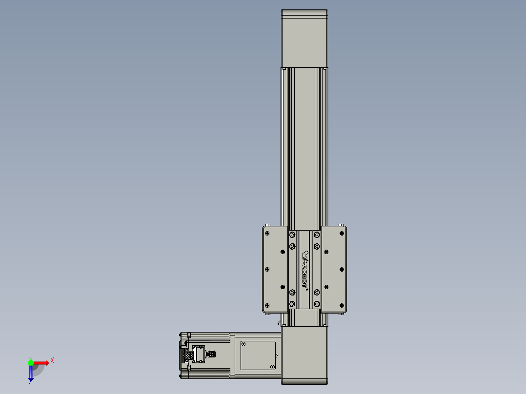 威洛博直线电机模组EB8-L200-S250-R-P75-MS3俯视图
