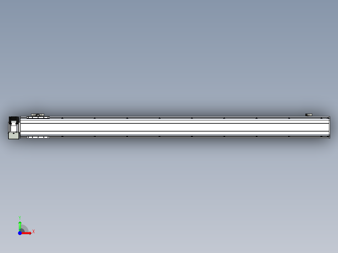 同步带滑台-半封闭B13H-L45-S1650-LU-P40-D3前视图