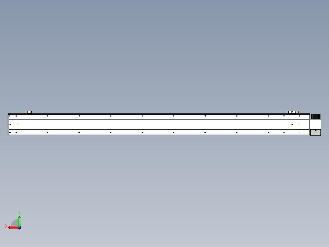 同步带滑台-半封闭B13H-L45-S1650-LU-P40-D3后视图