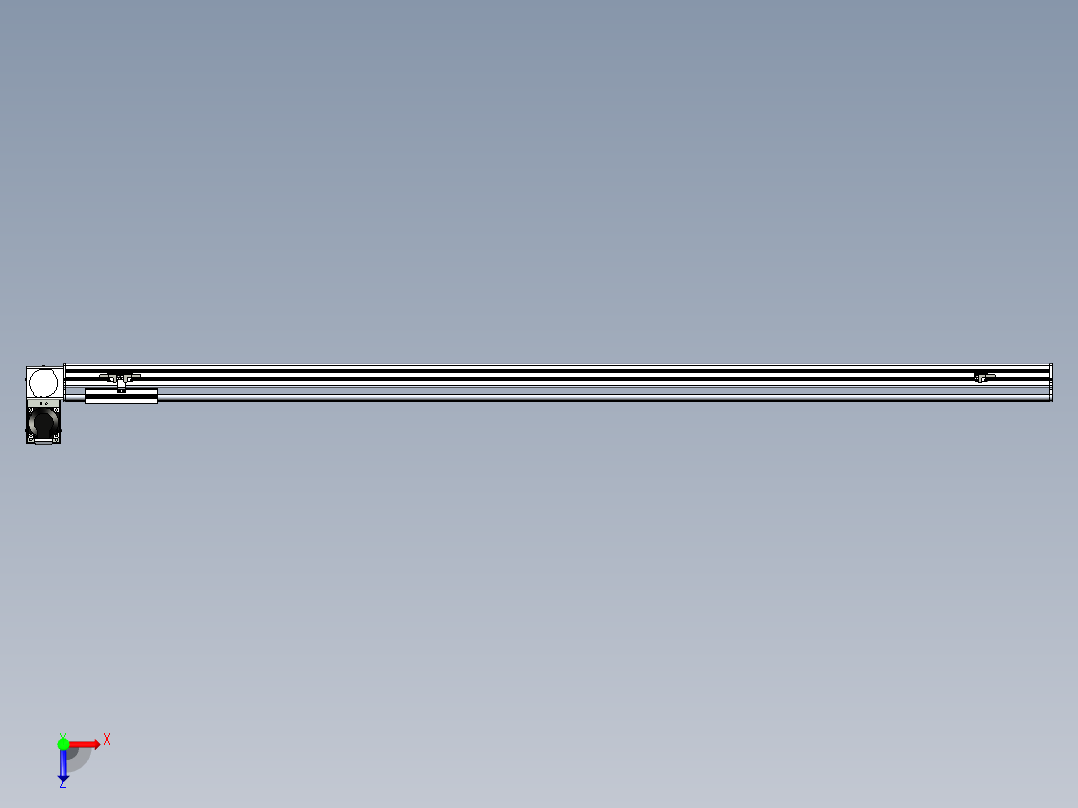 同步带滑台-半封闭B13H-L45-S1650-LU-P40-D3俯视图
