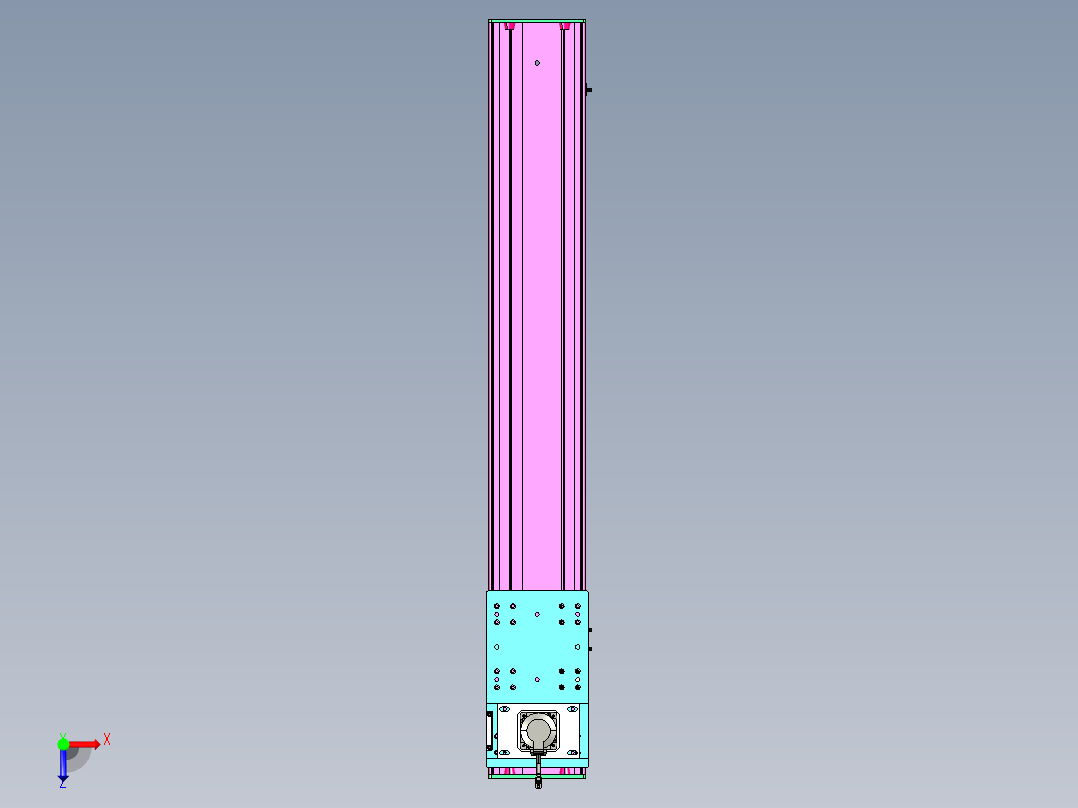 东锦齿条传动DH210G-L167-S1200-BU-减速机+P750W俯视图