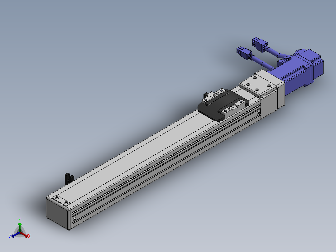 精密模组MY50-T10-300L-BC-P10B-C4-C正等轴测图