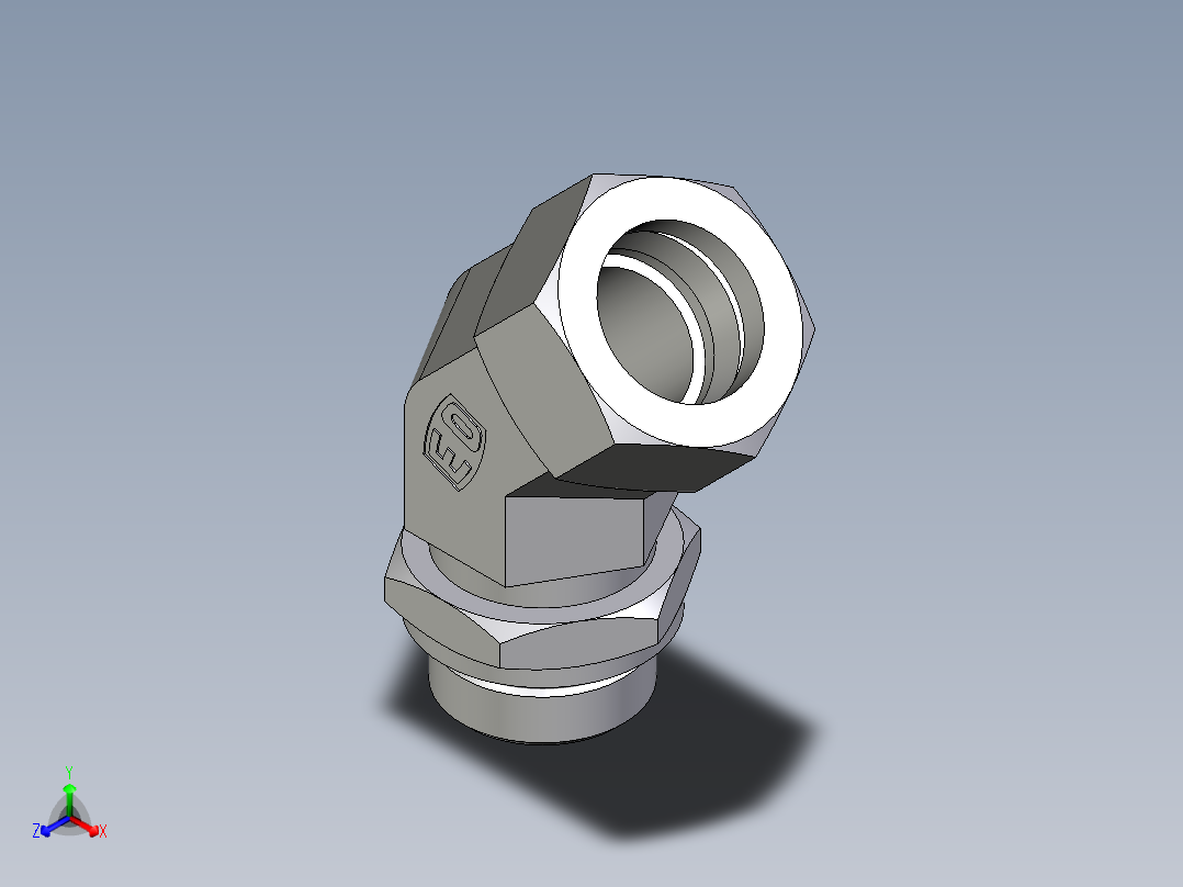 卡套式工业通用硬管接头EO_Adjustable_locknut_45_deg_elbow_VEE28ZLMORCF