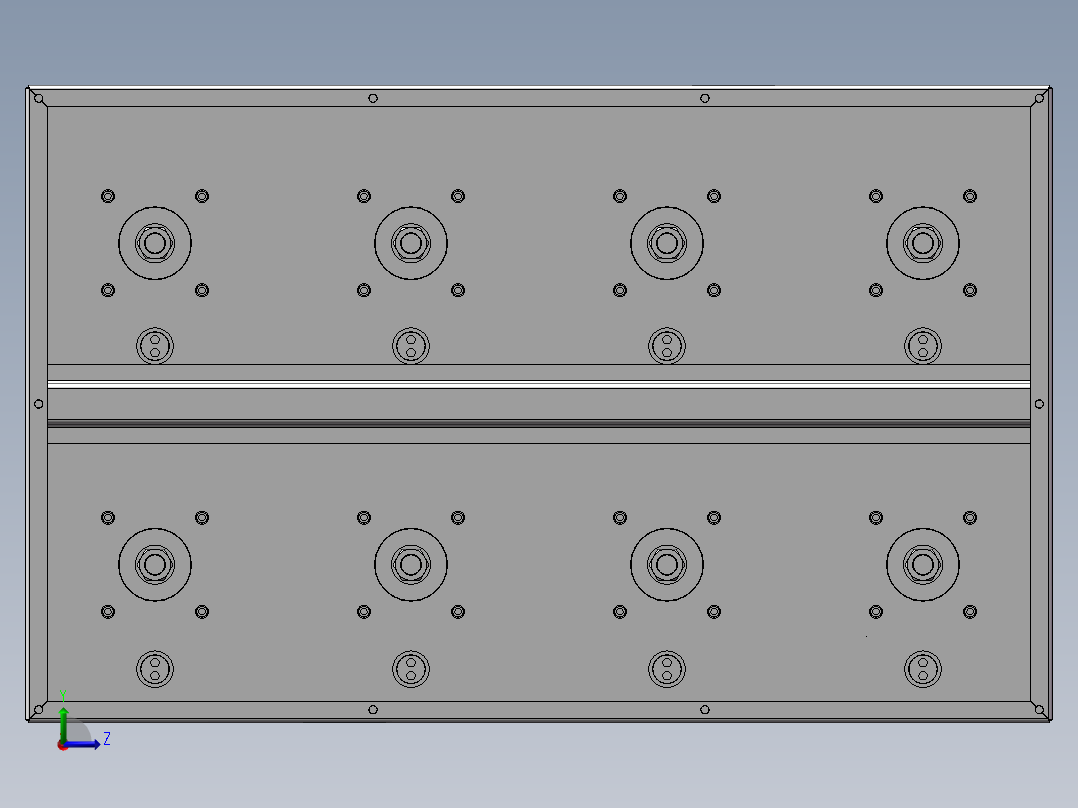 大功率航插连接器三维SW左视图