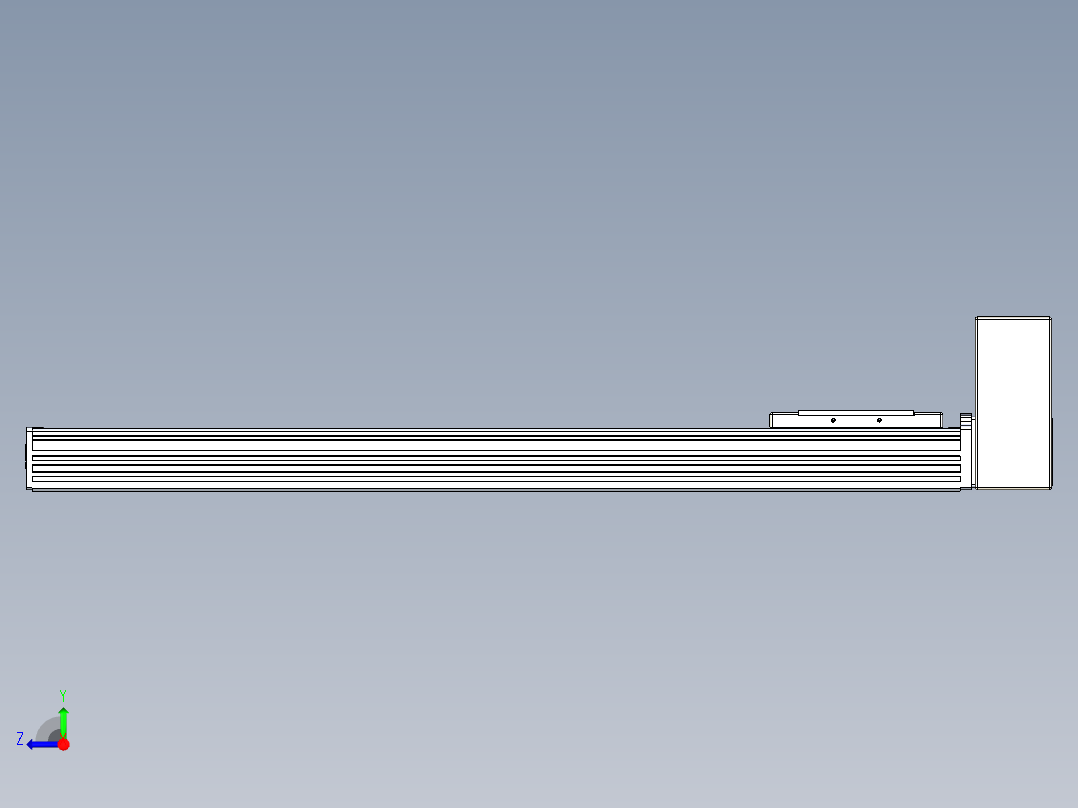 同步带全封闭直线模组TPA-HCB-110D-90-L600-LU-Y-P40-N3右视图