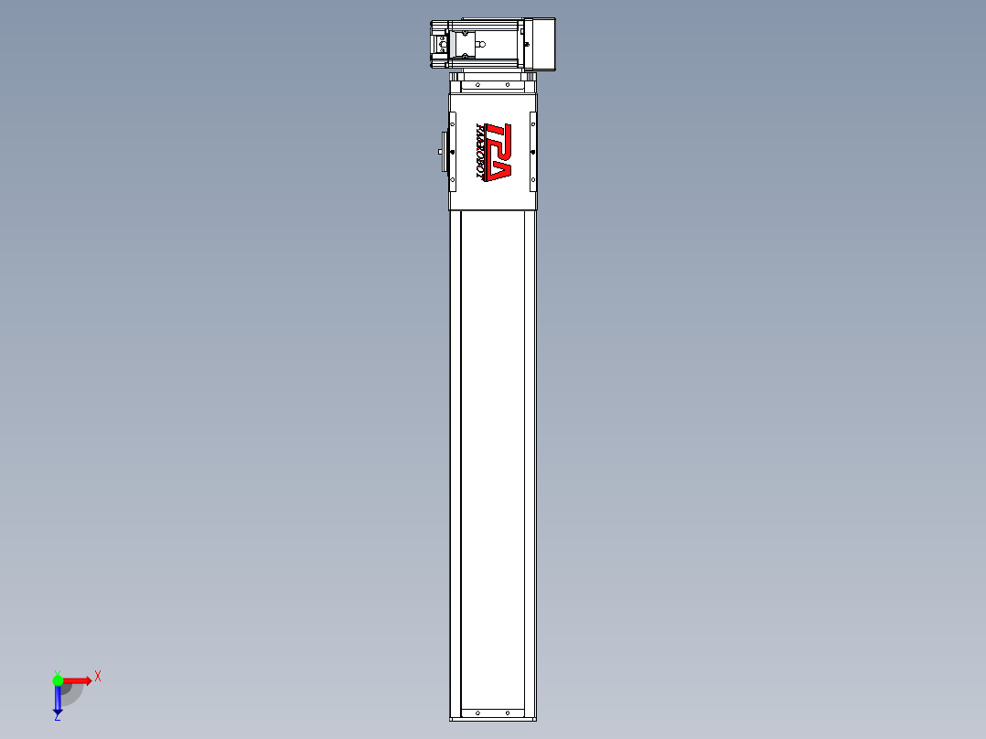 同步带全封闭直线模组TPA-HCB-110D-90-L600-LU-Y-P40-N3俯视图